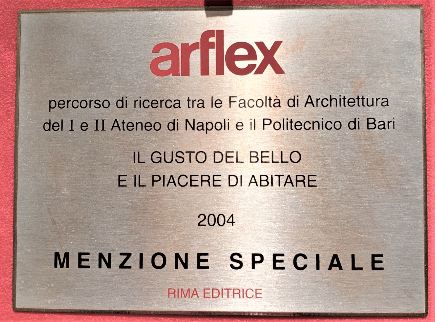 CONCORSO DESIGN ARFLEX MENZIONE SPECIALE CONCORSO DESIGN ARFLEX MENZIONE SPECIALE